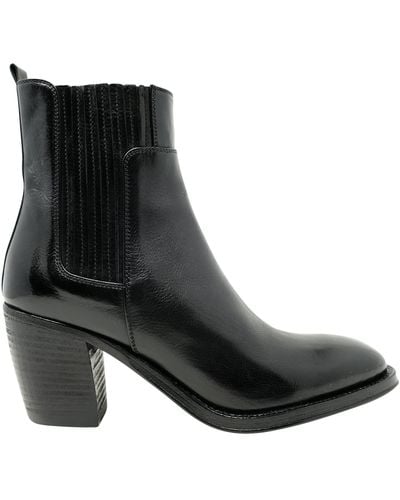 Alberto Fasciani Leather Ankle Boots - Black