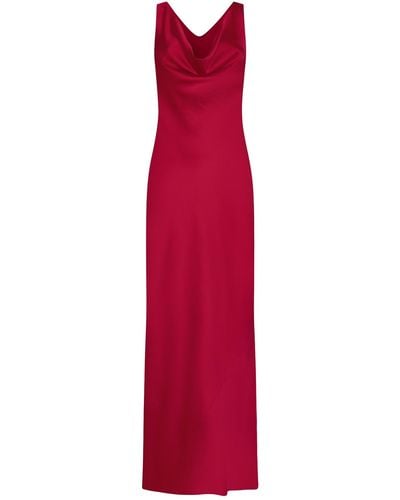 Norma Kamali Satin Gown - Red