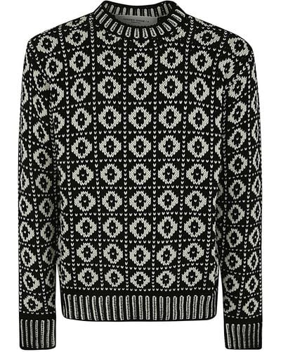 Golden Goose Journey M`s Knit Regular Crew Neck Sweater Clothing - Black