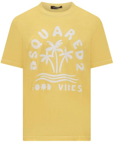 DSquared² Good Vibes T-Shirt - Yellow