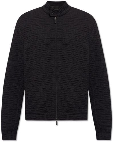 Emporio Armani Textured Jacket, - Black