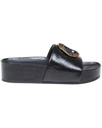 Tory Burch Sandal In Soft Leather - Black