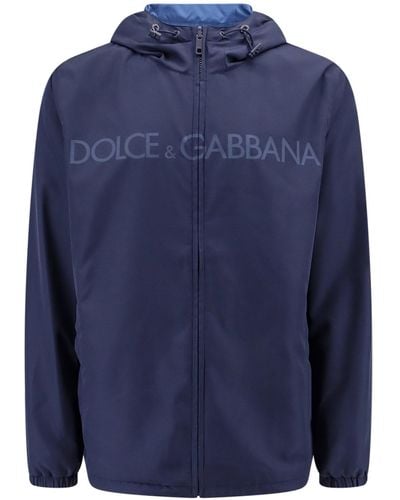Dolce & Gabbana Polyester Reversible Jacket - Blue