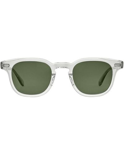 Garrett Leight Sherwood Sun Llg/pure G15 Sunglasses - Green