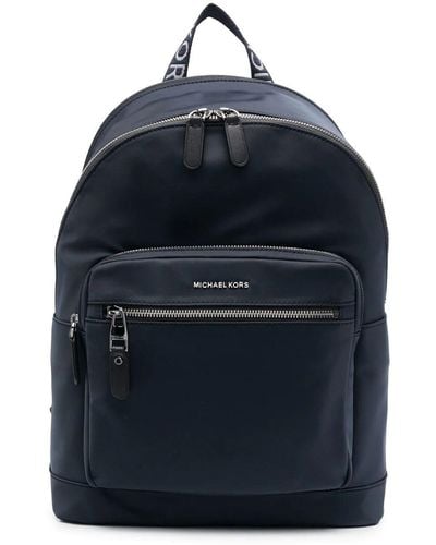 Michael Kors Logo-embossed Zipped Backpack - Blue