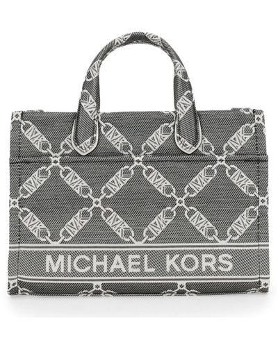 MICHAEL Michael Kors Small Gigi Monogram Jacquard Tote Bag - Gray