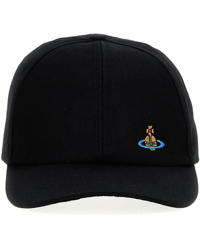 Vivienne Westwood Logo Embroidery Baseball Cap - Black