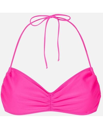 Mc2 Saint Barth Fuchsia Bandeau Top Swimsuit - Pink