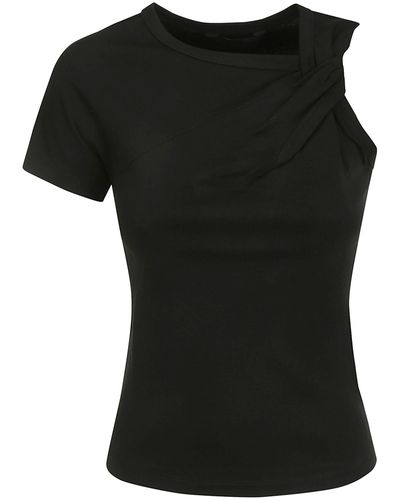 Juun.J Unbalanced Short Sleeve T-Shirt - Black
