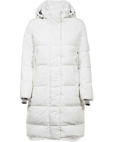 Canada Goose Long Hooded Down Jacket - White