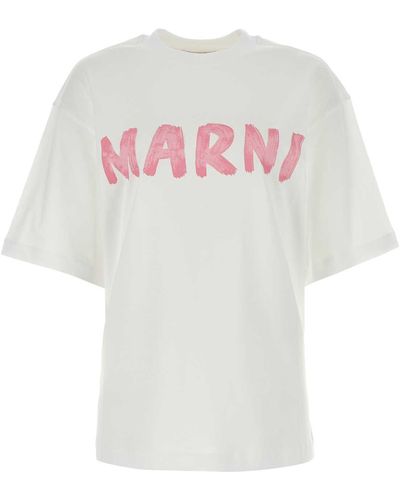 Marni Cotton Oversize T-Shirt - White