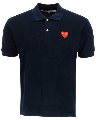COMME DES GARÇONS PLAY Heart Polo Shirt - Blue