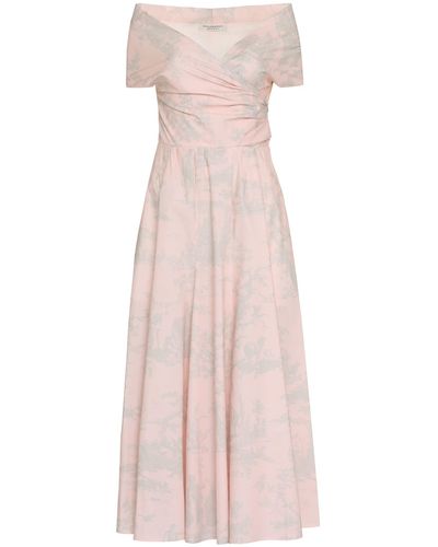 Philosophy Di Lorenzo Serafini Printed Cotton Dress - Pink