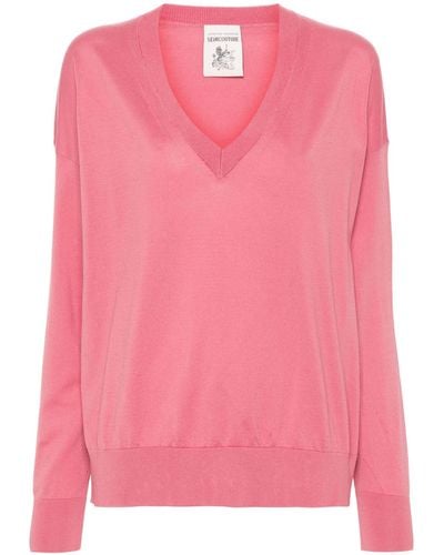 Semicouture Cotton Jumper - Pink