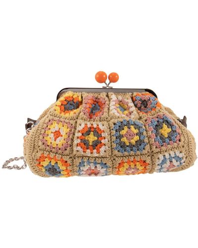 Weekend by Maxmara Nembo Crochet Clutch Bag - Multicolor