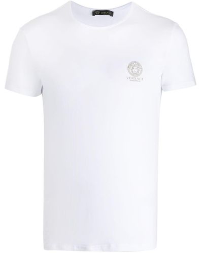 Versace Graphic-print Crewneck Stretch-cotton T-shirt X - White