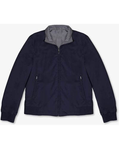 Larusmiani Reversible Wool Jacket Jacket - Blue