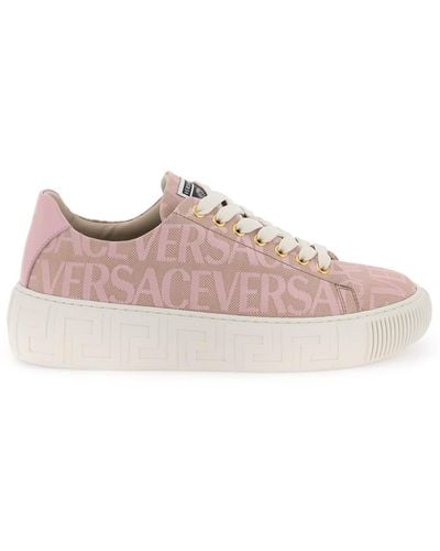 Versace ' Allover Greca' Trainers - Pink