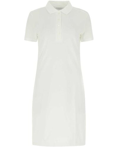 Lacoste Stretch Piquet Polo Dress - White