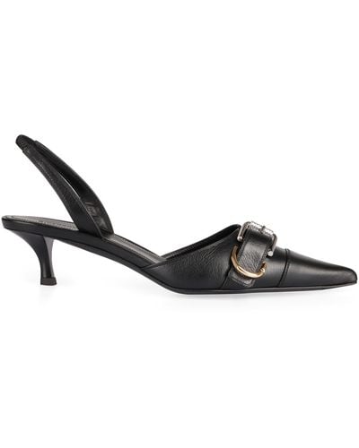 Givenchy Voyou Leather Court Shoes - Black