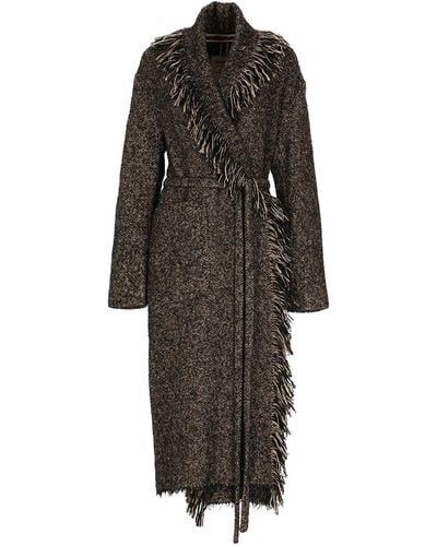 Uma Wang Alpaca Anche Virgin Wool Coat - Black