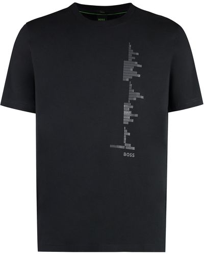 BOSS Cotton Crew-Neck T-Shirt - Black