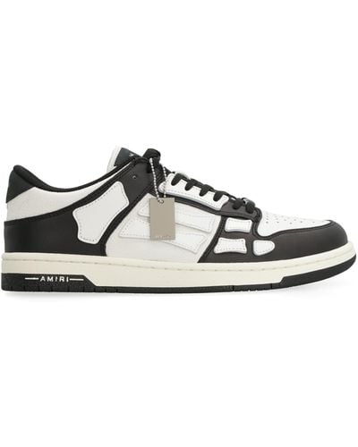 Amiri Skel Leather Low Sneakers - White