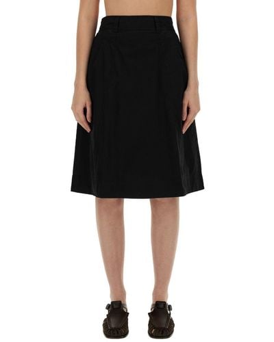 Margaret Howell Cotton Skirt - Black