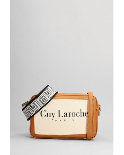 GUY LAROCHE Shoulder bag in mouse grey and beige leathe…