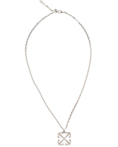 Off-White c/o Virgil Abloh Arrow Pendant Necklace Silver No Color - White