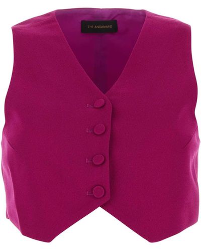 ANDAMANE Tyrian Polyester Vest - Purple