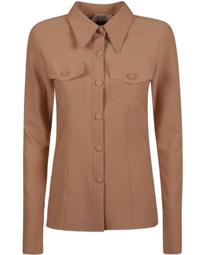 N°21 Cargo Pocket Shirt - Brown