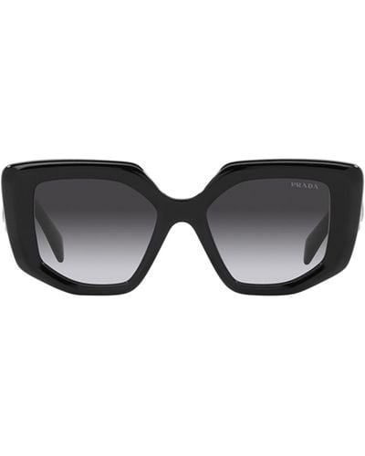 Prada Pr 14zs Irregular-frame Acetate Sunglasses - Black