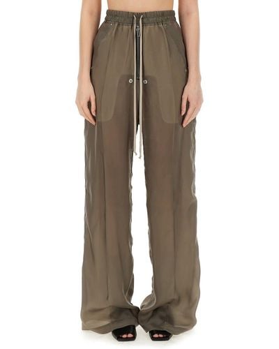 Rick Owens Cupro Trousers - Natural