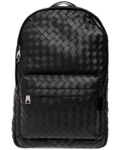 Bottega Veneta Classic Intrecciato Medium Backpack - Black