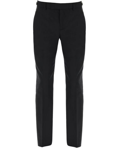 Versace Tailored Pants With Medusa Details - Black
