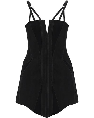 Dion Lee Fork Nylon Mini Dress - Black