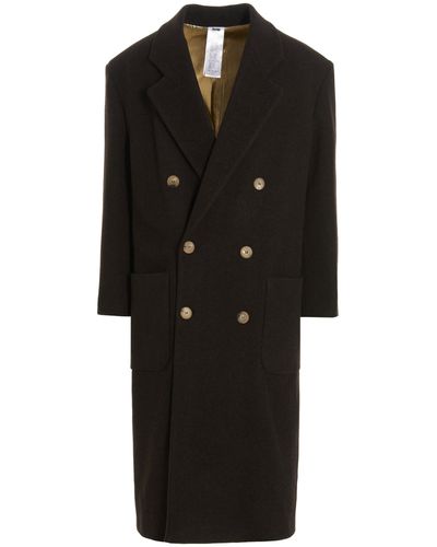 Magliano Golden Double Breasted Coat - Brown