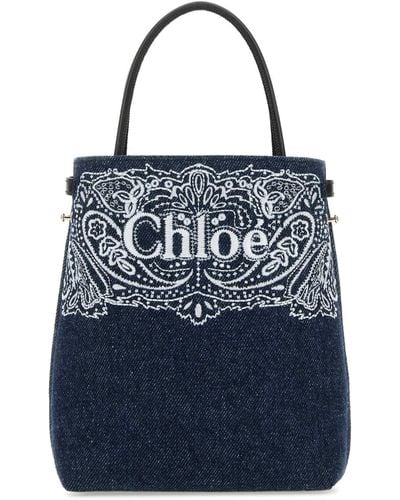 Chloé Denim Micro Sense Handbag - Blue