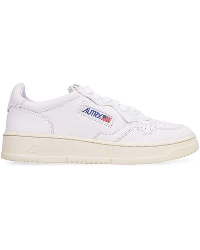 Autry Medalist Leather Low-Top Trainers - White