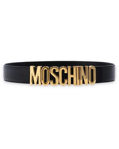 Moschino Belt With Lettering Logo - White