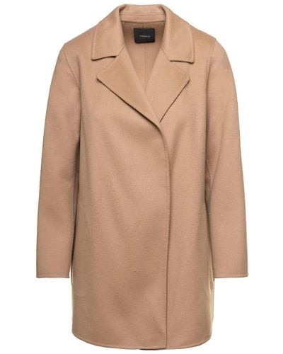 Theory Clairene Jacket With Notched Revers - Natural