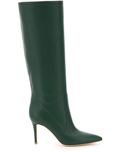 Gianvito Rossi Leather Heeled Boots - Green