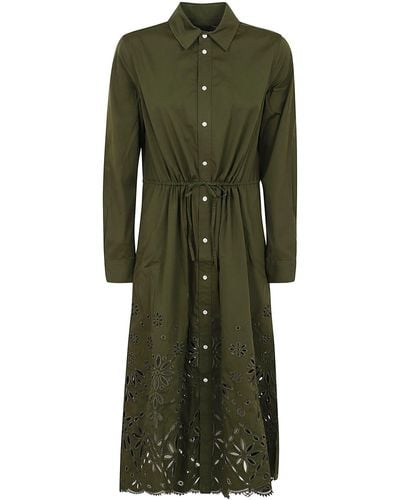 Polo Ralph Lauren N Jssica Dr-Long Sleeve-Day Dress - Green