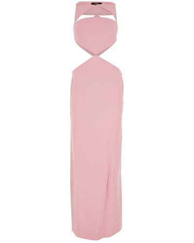 Versace Crepe Long Dress - Pink