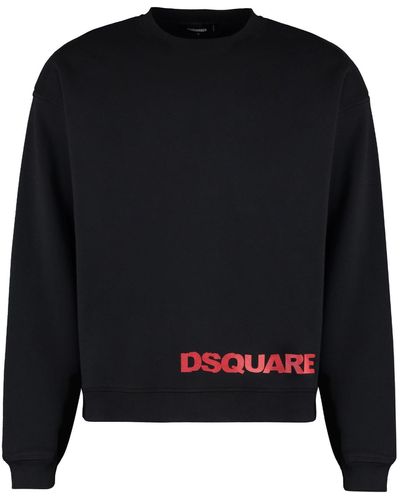 DSquared² Logo Detail Cotton Sweatshirt - Black