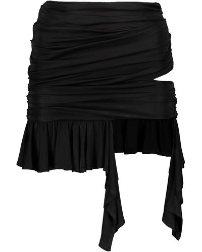 ANDREADAMO Ruffled Mini Skirt - Black