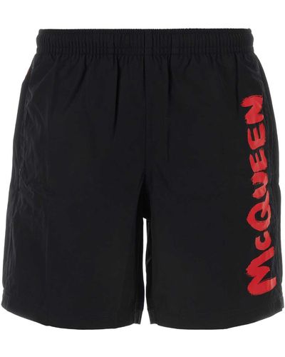Alexander McQueen Nylon Swimming Shorts - Black