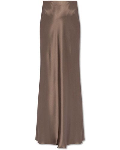 Nanushka ‘Fea’ Maxi Satin Skirt, ' - Brown