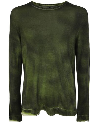 MD75 Wool Spray Crew Neck Sweater - Green